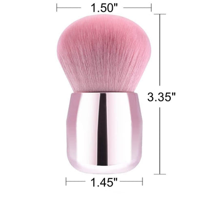 RUNGANG Nail Dust Brush for Acrylic and Dip Powder – Soft Kabuki Nail Cleaner Brush for Manicure, Makeup, Nail Art – Pink Handle