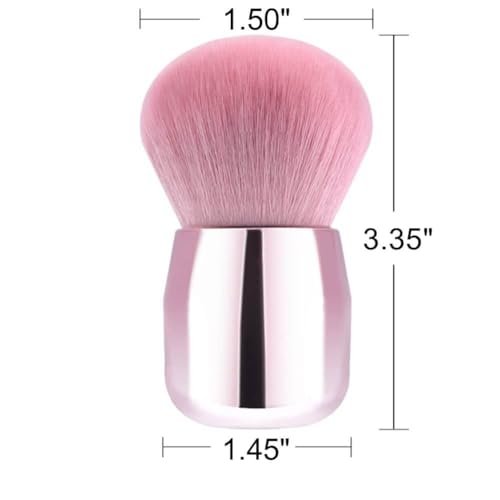 RUNGANG Nail Dust Brush for Acrylic and Dip Powder – Soft Kabuki Nail Cleaner Brush for Manicure, Makeup, Nail Art – Pink Handle - görsel 6