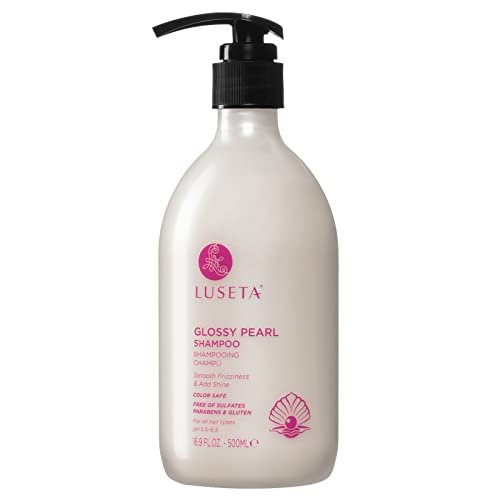 Luseta Glossy Pearl Shampoo - Smoothing & Nourishing Shampoo for Frizzy Hair with Pearl Extract, Awakens Shine for Dull Hair, 16.9 fl oz Avelisse