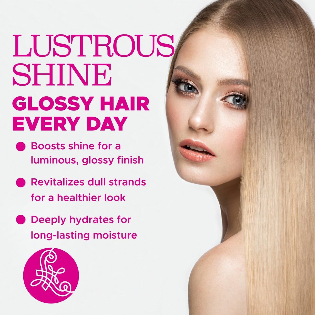 Luseta Glossy Pearl Shampoo - Smoothing & Nourishing Shampoo for Frizzy Hair with Pearl Extract, Awakens Shine for Dull Hair, 16.9 fl oz Avelisse