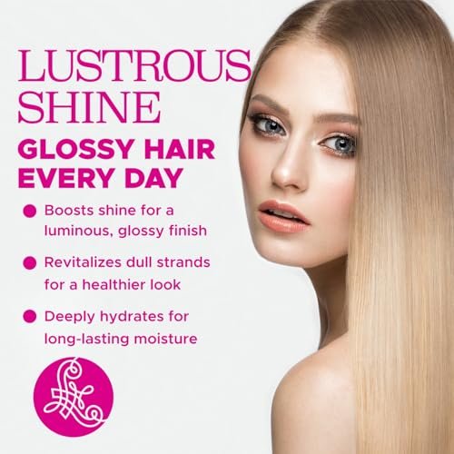 Luseta Glossy Pearl Shampoo - Smoothing & Nourishing Shampoo for Frizzy Hair with Pearl Extract, Awakens Shine for Dull Hair, 16.9 fl oz Avelisse