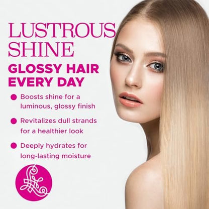 Luseta Glossy Pearl Shampoo - Smoothing & Nourishing Shampoo for Frizzy Hair with Pearl Extract, Awakens Shine for Dull Hair, 16.9 fl oz Avelisse