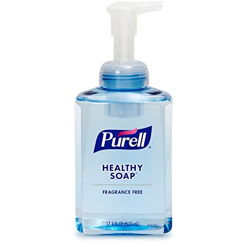 PURELL Brand HEALTHY SOAP Gentle & Free Foam Hand Soap, Fragrance-Free, 17.4 fl oz Table Top Pump Bottle (Pack of 4) - 5016-04 Avelisse