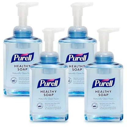 PURELL Brand CRT Healthy Soap Naturally Clean Foam, 17.4 fl oz Hand Soap Table Top Pump Bottle (Pack of 4) - 5013-04 Avelisse