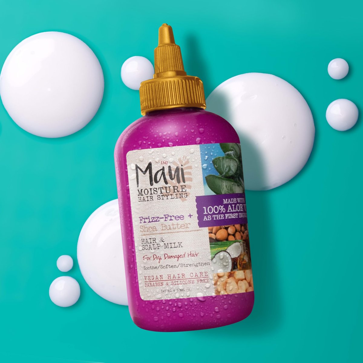 Maui Moisture Shea Butter Hair & Scalp Milk Treatment - Soothing & Hydrating Scalp Treatment for Dry, Itchy Scalp, 5 fl oz - görsel 10