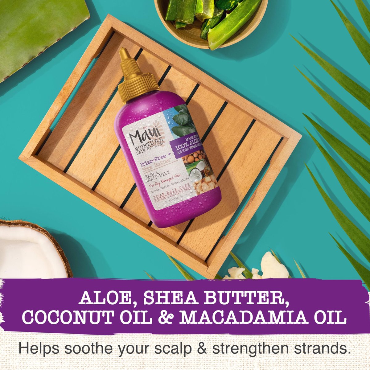 Maui Moisture Shea Butter Hair & Scalp Milk Treatment - Soothing & Hydrating Scalp Treatment for Dry, Itchy Scalp, 5 fl oz - görsel 8
