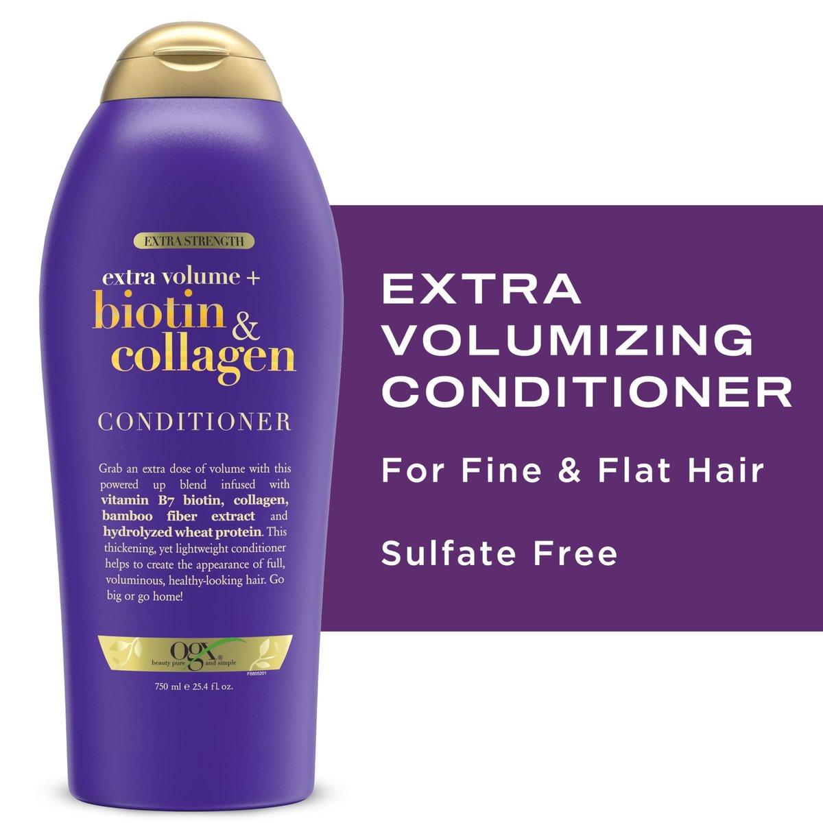 OGX Biotin & Collagen Extra Strength Volumizing Conditioner for Thicker, Fuller Hair, 25.4 fl oz - görsel 15