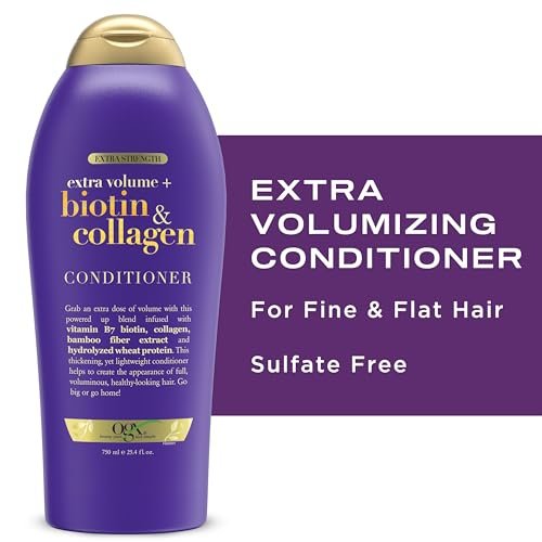 OGX Biotin & Collagen Extra Strength Volumizing Conditioner for Thicker, Fuller Hair, 25.4 fl oz - görsel 16