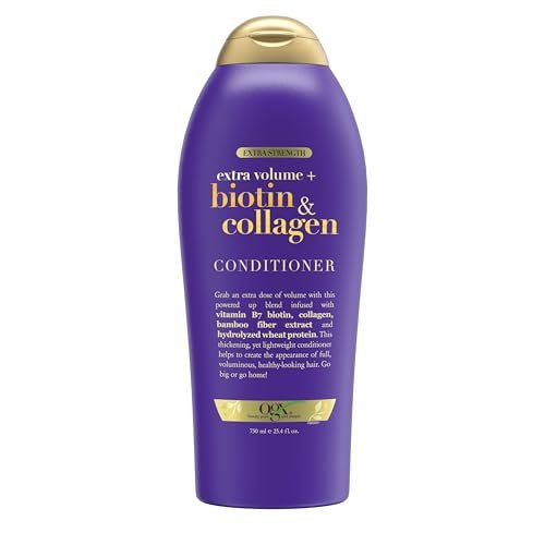 OGX Biotin & Collagen Extra Strength Volumizing Conditioner for Thicker, Fuller Hair, 25.4 fl oz - görsel 2