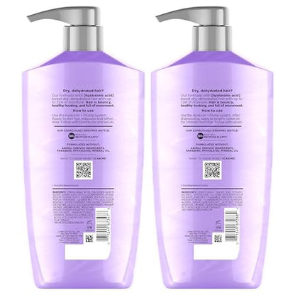 L'Oreal Paris Elvive Hyaluron Plump Shampoo and Conditioner Set for Dehydrated, Dry Hair with Hyaluronic Acid Care Complex, 26.5 Fl Oz (Pack of 2) Avelisse