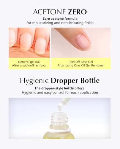 JelloJello Peel-Off Base Gel + One Kill Gel Remover Set – Easy Removal Peelable Nail Base for Self Nails, UV/LED Cure, 10ml + 30ml Avelisse