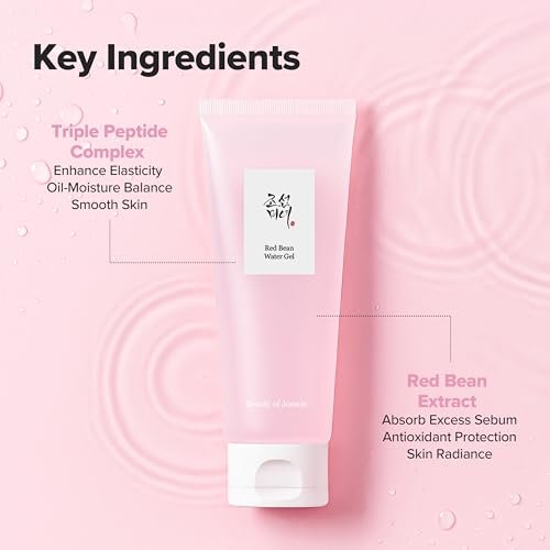 Beauty of Joseon Red Bean Water Gel Moisturizer - Hydrating Peptide Hydro Boost for Acne Prone Dry Skin - Korean Skincare for Men and Women - 3.38 fl oz (100ml) Avelisse