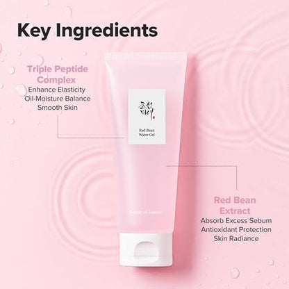 Beauty of Joseon Red Bean Water Gel Moisturizer - Hydrating Peptide Hydro Boost for Acne Prone Dry Skin - Korean Skincare for Men and Women - 3.38 fl oz (100ml) Avelisse