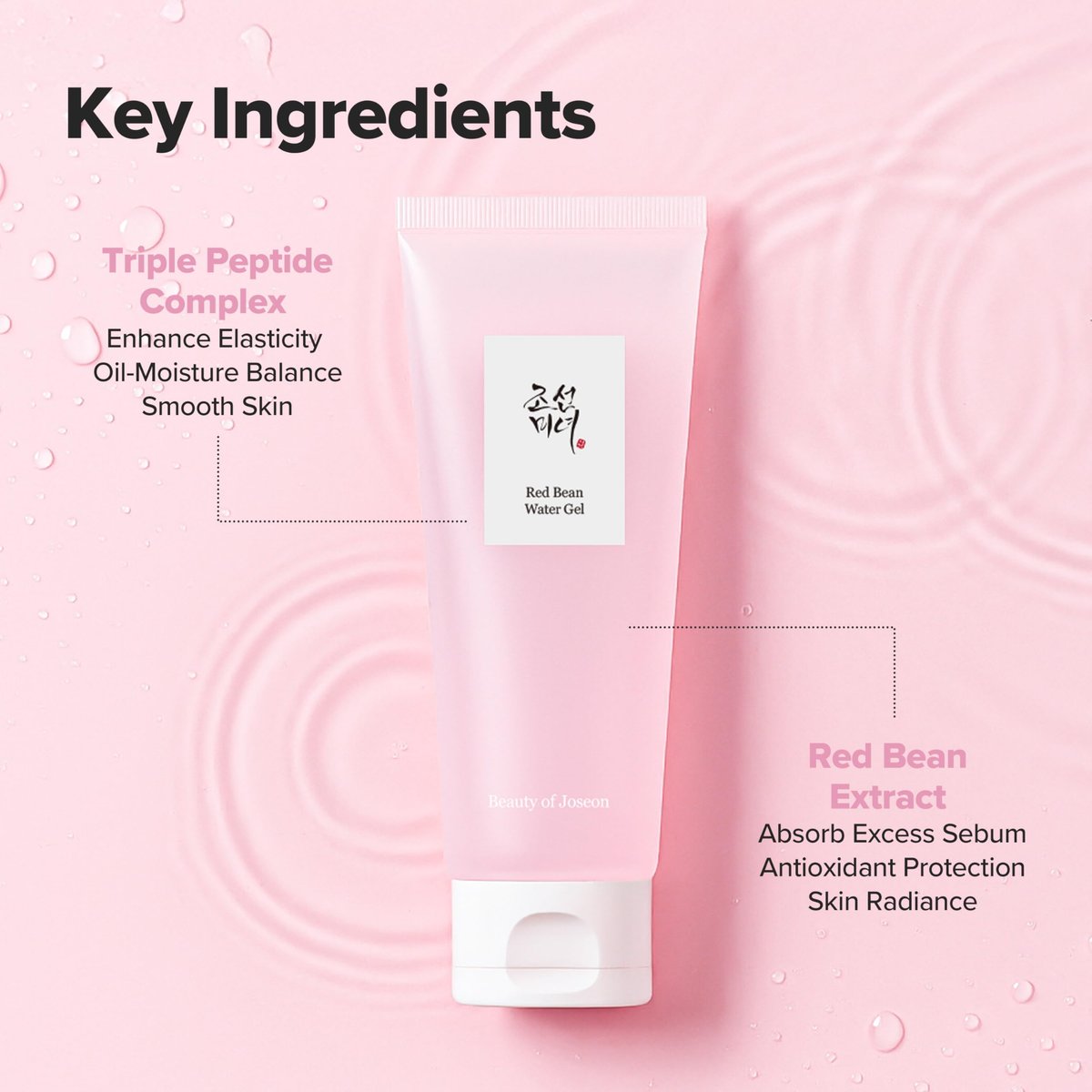 Beauty of Joseon Red Bean Water Gel Moisturizer - Hydrating Peptide Hydro Boost for Acne Prone Dry Skin - Korean Skincare for Men and Women - 3.38 fl oz (100ml) Avelisse