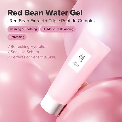 Beauty of Joseon Red Bean Water Gel Moisturizer - Hydrating Peptide Hydro Boost for Acne Prone Dry Skin - Korean Skincare for Men and Women - 3.38 fl oz (100ml) Avelisse