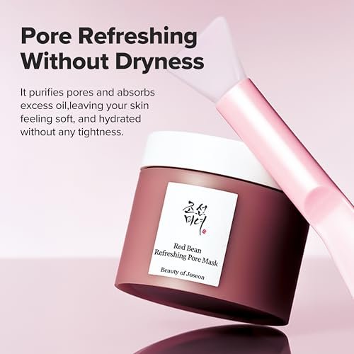 Beauty of Joseon Red Bean Pore Refreshing Mask – Hydrating Mud Cream Wash Off Pack, Pore Cleansing Exfoliator for Men and Women, 140ml Avelisse