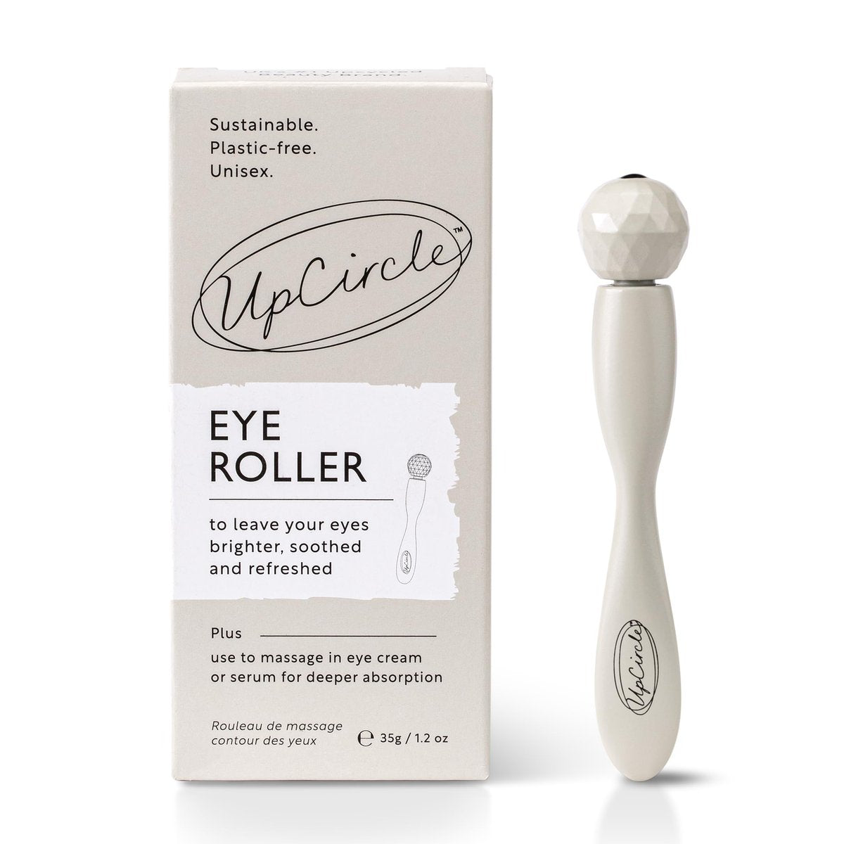 UpCircle Eye Roller – Metal & Plastic-Free Cooling Eye Massager for Dark Circles & Puffy Eyes | Sustainable Unisex Beauty Tool - görsel 1