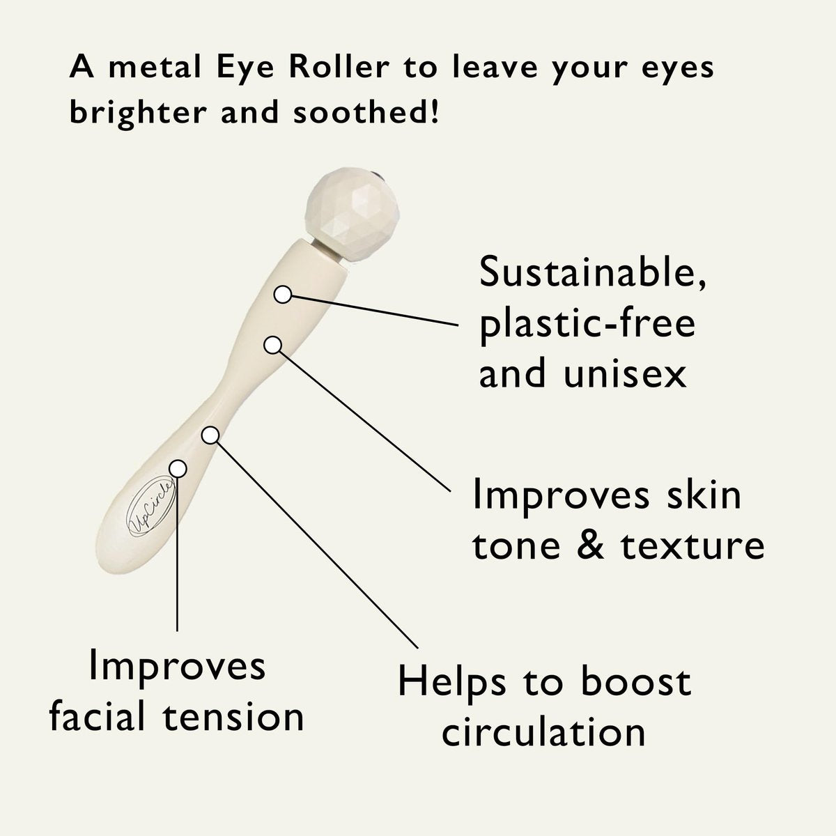 UpCircle Eye Roller – Metal & Plastic-Free Cooling Eye Massager for Dark Circles & Puffy Eyes | Sustainable Unisex Beauty Tool - görsel 7