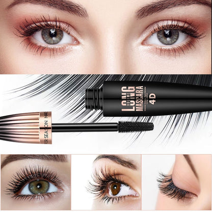 2 Pack 4D Silk Fiber Lash Mascara - Waterproof Very Black Long Lasting Mascara for Lengthening, Lifting, Multiplying, Curling Natural Eyelashes