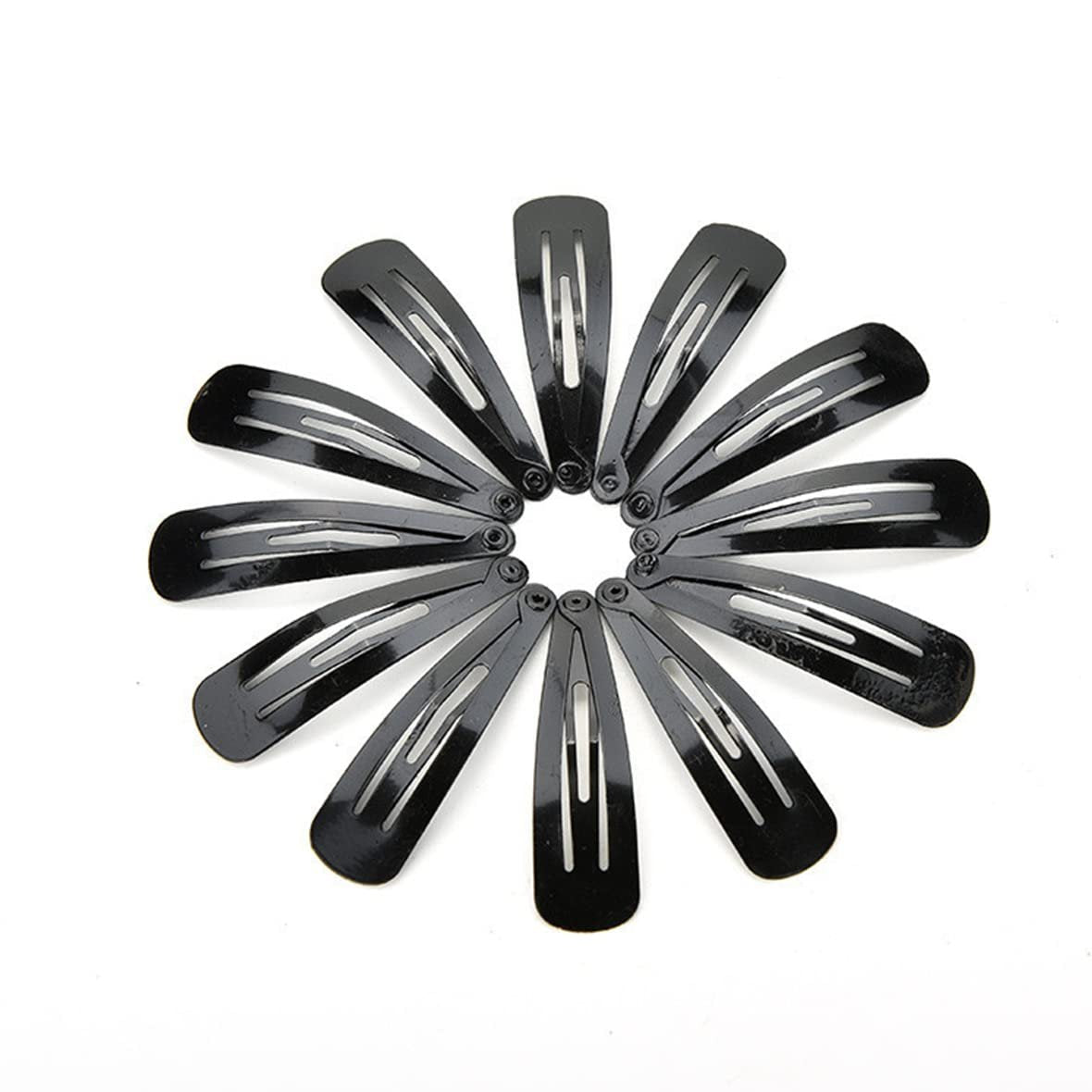 12 Pieces Snap Hair Clips for Women – 2 Inch Metal Black Hair Barrettes - görsel 5