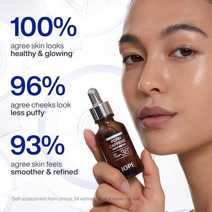 IOPE Expert PDRN Caffeine Shot Serum - Anti-Aging Face Serum to Depuff, Smooth & Rejuvenate Tired Skin with BIO-PDRN and Caffeine, Fast-Absorbing, 1.01 fl oz Avelisse