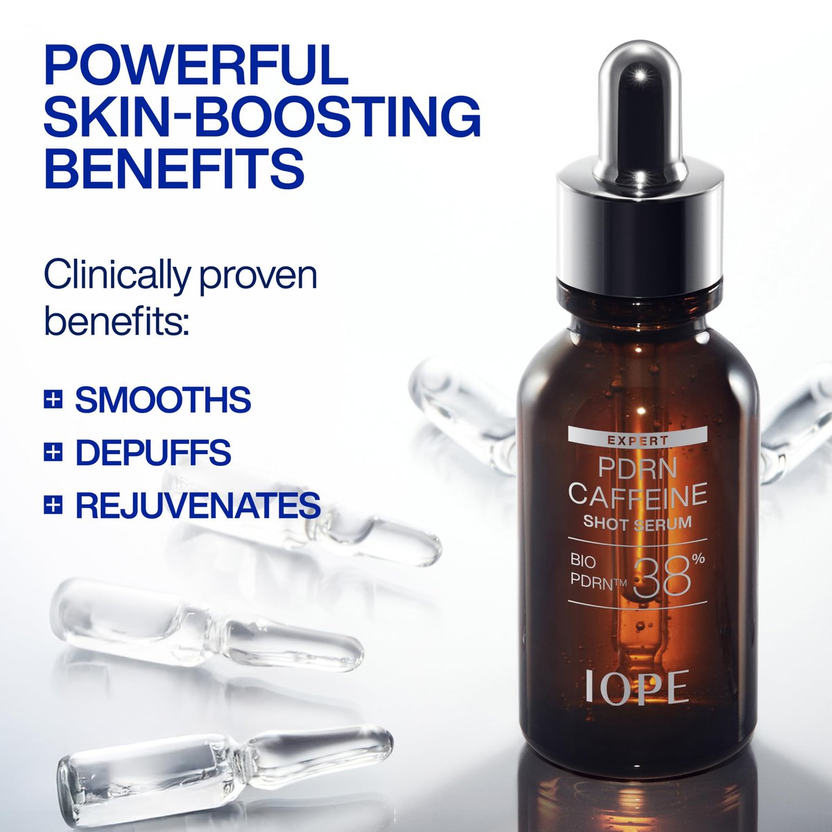 IOPE Expert PDRN Caffeine Shot Serum - Anti-Aging Face Serum to Depuff, Smooth & Rejuvenate Tired Skin with BIO-PDRN and Caffeine, Fast-Absorbing, 1.01 fl oz Avelisse