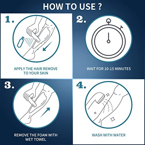 Cosmpro Hair Removal Spray Foam for Men – Effective & Painless Depilatory Cream for Underarm, Chest, Back, Legs (5.07 Fl Oz) Avelisse