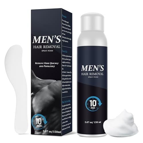 Cosmpro Hair Removal Spray Foam for Men – Effective & Painless Depilatory Cream for Underarm, Chest, Back, Legs (5.07 Fl Oz) Avelisse
