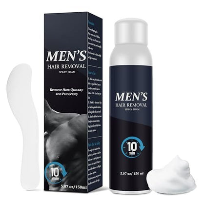 Cosmpro Hair Removal Spray Foam for Men – Effective & Painless Depilatory Cream for Underarm, Chest, Back, Legs (5.07 Fl Oz) Avelisse