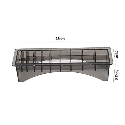 Watris Veiyi 10-Slot Clipper Guard Holder - Universal Hair Clipper Comb Case for Professional Barbers