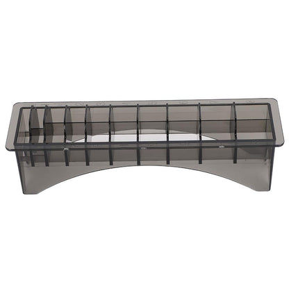Watris Veiyi 10-Slot Clipper Guard Holder - Universal Hair Clipper Comb Case for Professional Barbers