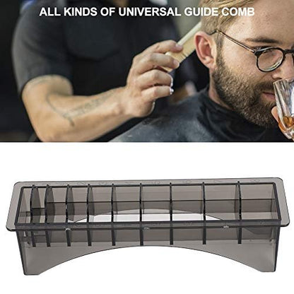 Watris Veiyi 10-Slot Clipper Guard Holder - Universal Hair Clipper Comb Case for Professional Barbers