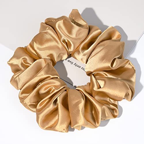 CEELGON XL Big Silk Scrunchies for Women – Extra Large Satin Oversized Scrunchie Pack of 6, Jumbo Gigantic Soft Fluffy Hair Ties for Thick or Thin Hair - görsel 14