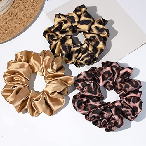 CEELGON XL Big Silk Scrunchies for Women – Extra Large Satin Oversized Scrunchie Pack of 6, Jumbo Gigantic Soft Fluffy Hair Ties for Thick or Thin Hair - görsel 16
