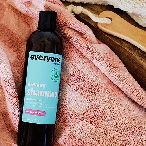 Everyone Hair Care Dreamy Shampoo - Coconut + Lemon, 12 fl oz - Gentle Cleansing & Moisturizing, Sulfate Free & Paraben Free Avelisse