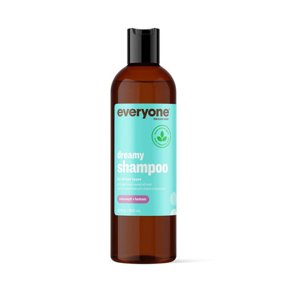 Everyone Hair Care Dreamy Shampoo - Coconut + Lemon, 12 fl oz - Gentle Cleansing & Moisturizing, Sulfate Free & Paraben Free Avelisse
