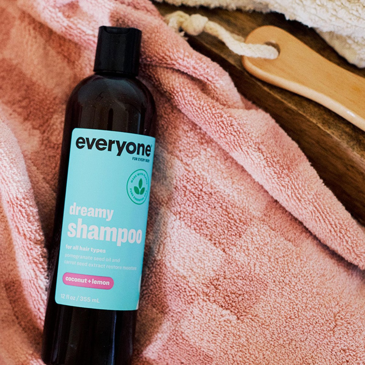 Everyone Hair Care Dreamy Shampoo - Coconut + Lemon, 12 fl oz - Gentle Cleansing & Moisturizing, Sulfate Free & Paraben Free Avelisse