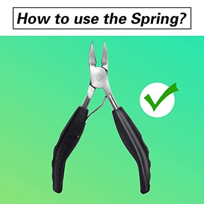 Feiccier Heavy Duty Ingrown Toenail Clippers – Professional Toenail Trimmer for Thick & Ingrown Nails, Sharp Curved Blade, Stainless Steel Pedicure Tool
