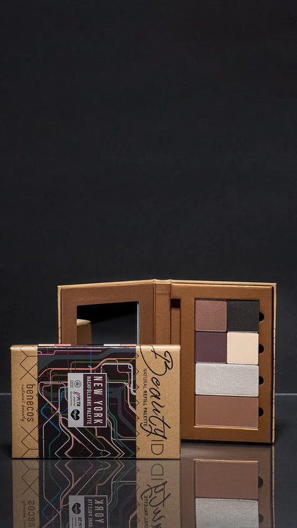 Benecos Organic Beauty ID New York SmallPalette - Glam, Cream, Onyx, Plum Eyeshadow