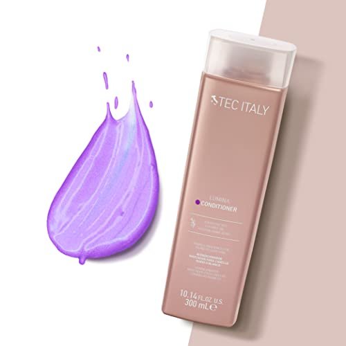 Tec Italy Lumina Conditioner Purple Toning for Blonde, Gray & Bleached Hair - Neutralizes Yellow Tones, Enhances Shine & Softness, UV Protection, 10.14 fl oz - görsel 4