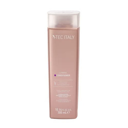 Tec Italy Lumina Conditioner Purple Toning for Blonde, Gray & Bleached Hair - Neutralizes Yellow Tones, Enhances Shine & Softness, UV Protection, 10.14 fl oz