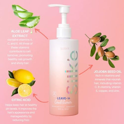 Sleek'e Silk'e Repair Leave-In Conditioner with Jojoba Oil & Aloe Leaf Extract - Prevent Breakage, Support Healthy Hair for All Hair Types - 250ml / 8.5oz Avelisse
