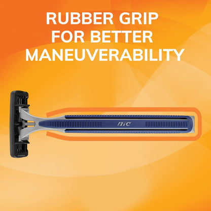 BIC Sensitive 3 Disposable Razors for Men with 3 Blades, Value Pack of 12 Avelisse