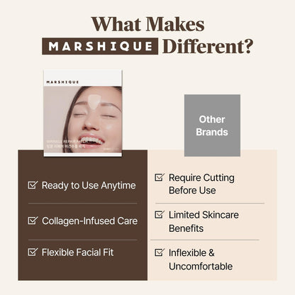 Marshique Frown Line Patches for Between the Eyes - Anti-Wrinkle Face Tape for Eleven Lines, Crow's Feet, Smile Lines - Day & Night Use - Korean Skincare - 55 Patches Avelisse
