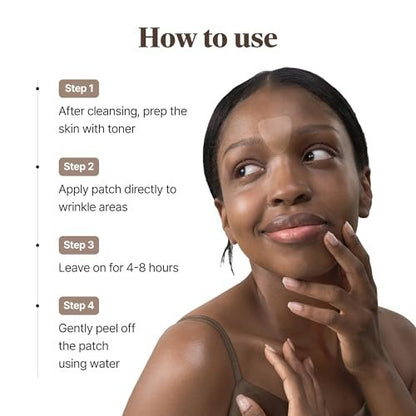 Marshique Frown Line Patches for Between the Eyes - Anti-Wrinkle Face Tape for Eleven Lines, Crow's Feet, Smile Lines - Day & Night Use - Korean Skincare - 55 Patches Avelisse