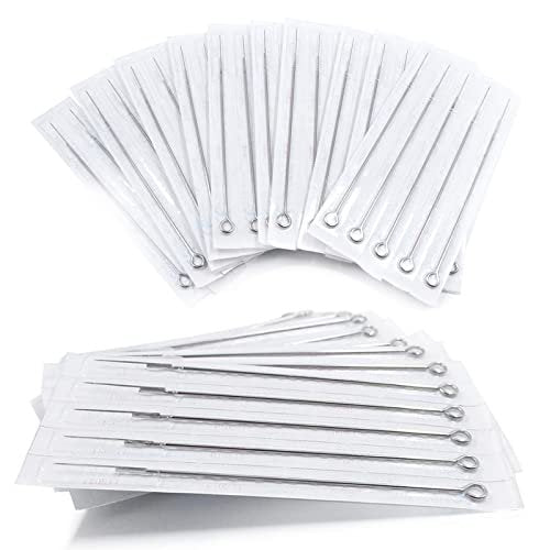 TONBAO 50pcs Mixed Stick and Poke Tattoo Needles - Assorted Liners, Shaders & Magnum (3RL-9RS, 5M1, 7M1) Disposable Stainless Steel - görsel 2