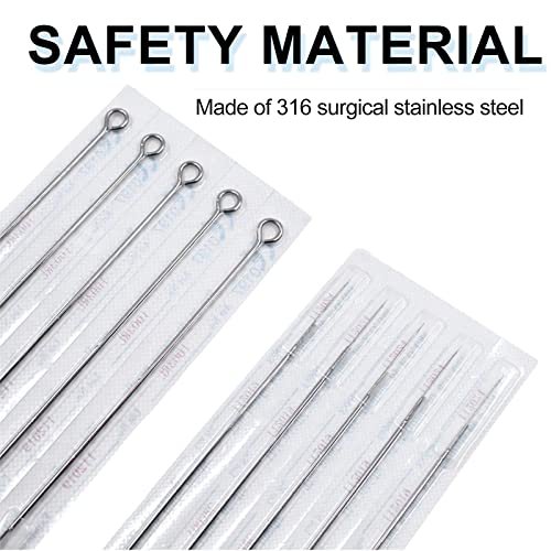 TONBAO 50pcs Mixed Stick and Poke Tattoo Needles - Assorted Liners, Shaders & Magnum (3RL-9RS, 5M1, 7M1) Disposable Stainless Steel - görsel 6