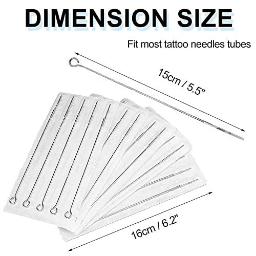 TONBAO 50pcs Mixed Stick and Poke Tattoo Needles - Assorted Liners, Shaders & Magnum (3RL-9RS, 5M1, 7M1) Disposable Stainless Steel - görsel 8