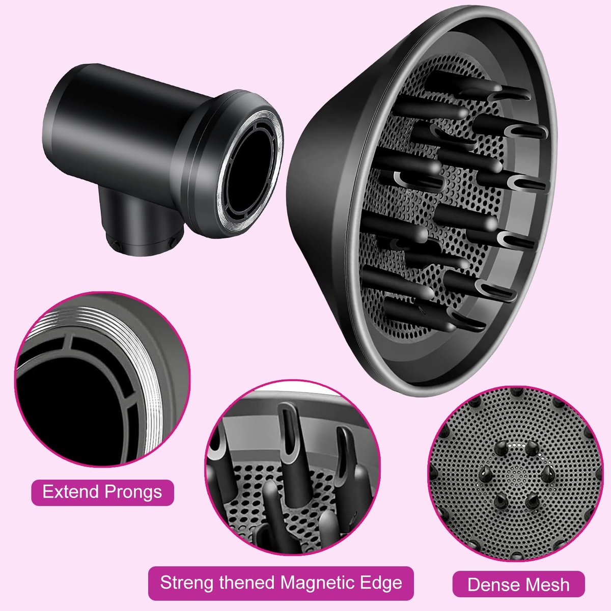 Dyson Airwrap Styler Diffuser and Adaptor – Convert Your Styler into a Hair Dryer - görsel 12