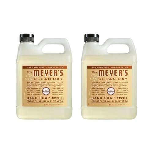Mrs. MEYER'S Liquid Hand Soap Refill, Oat Blossom Scent, 33 fl oz (Pack of 2) - Gentle, Effective Hand Wash - görsel 2
